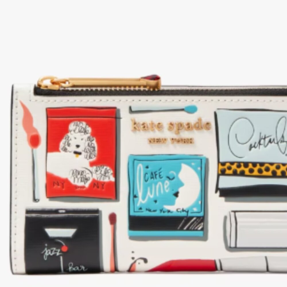 SOLD — Kate Spade Morgan Matchbox Embossed Small Slim Bifold Wallet